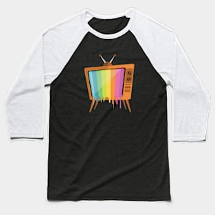 Rainbow TV Baseball T-Shirt